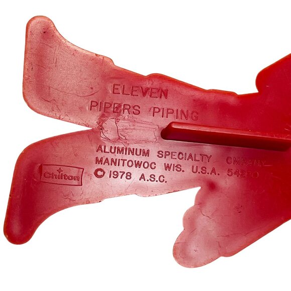 Eleven Pipers Piping Song Holiday Christmas Cookie Cutter Vintage 1978 Chilton - Picture 4 of 6